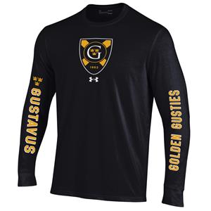 Long Sleeve Underarmour Cotton Shield Crowns Gustavus Golden Gusties Black