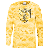 Long Sleeve Uscape Gustavus Adolphus College Old Main Tie Dye Gold