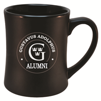 Mug Gustavus Adolphus College Circle G Matte Black 16 Oz