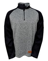 Quarter Zip Fleece W/ Leather Patch