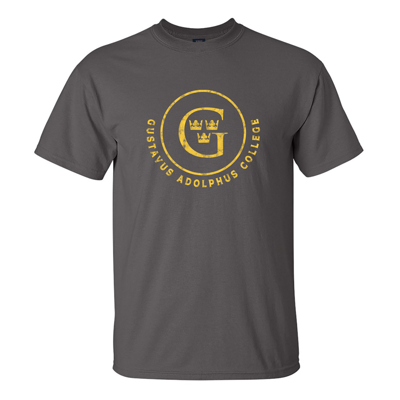  T-Shirt MV Sport Gustavus Adolphus College Circle G Graphite (SKU 1195310490)