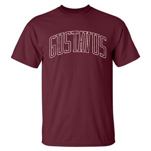 T-Shirt MV Sport Gustavus Outline Maroon