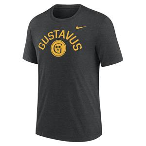 T-Shirt Nike Tri Blend Short Sleeve Gustavus Cirlce G Crowns Heather Black