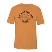 T-Shirt Uscape Gustavus Adolphus College Skyline Gold