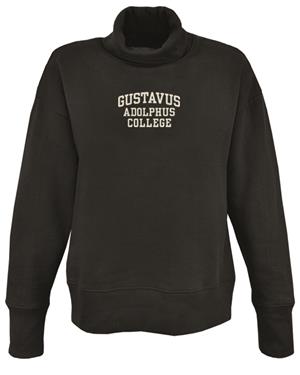 Women's Funnel Neck Sweater Artisans Gustavus Adolphus College Black