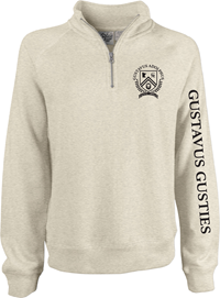 Women's Quarter Zip Blue 84 Faux Gustavus Seal Oatmeal