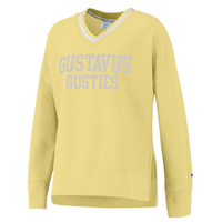 Women's Sweater Champion Gustavus Gusties V Neck Butter