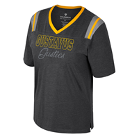 Women's T-Shirt Colosseum Stripe Gustavus Gusties Black