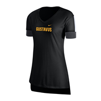Women's T-Shirt Nike V Neck Gustavus Black
